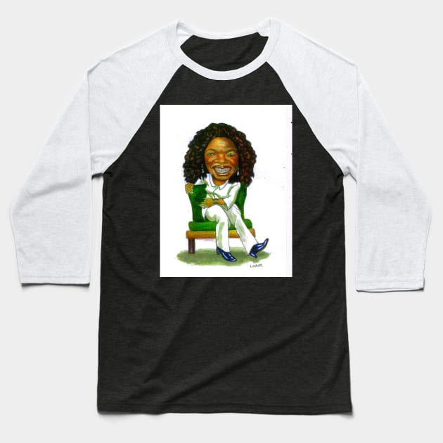 Oprah Baseball T-Shirt by ArtMagician